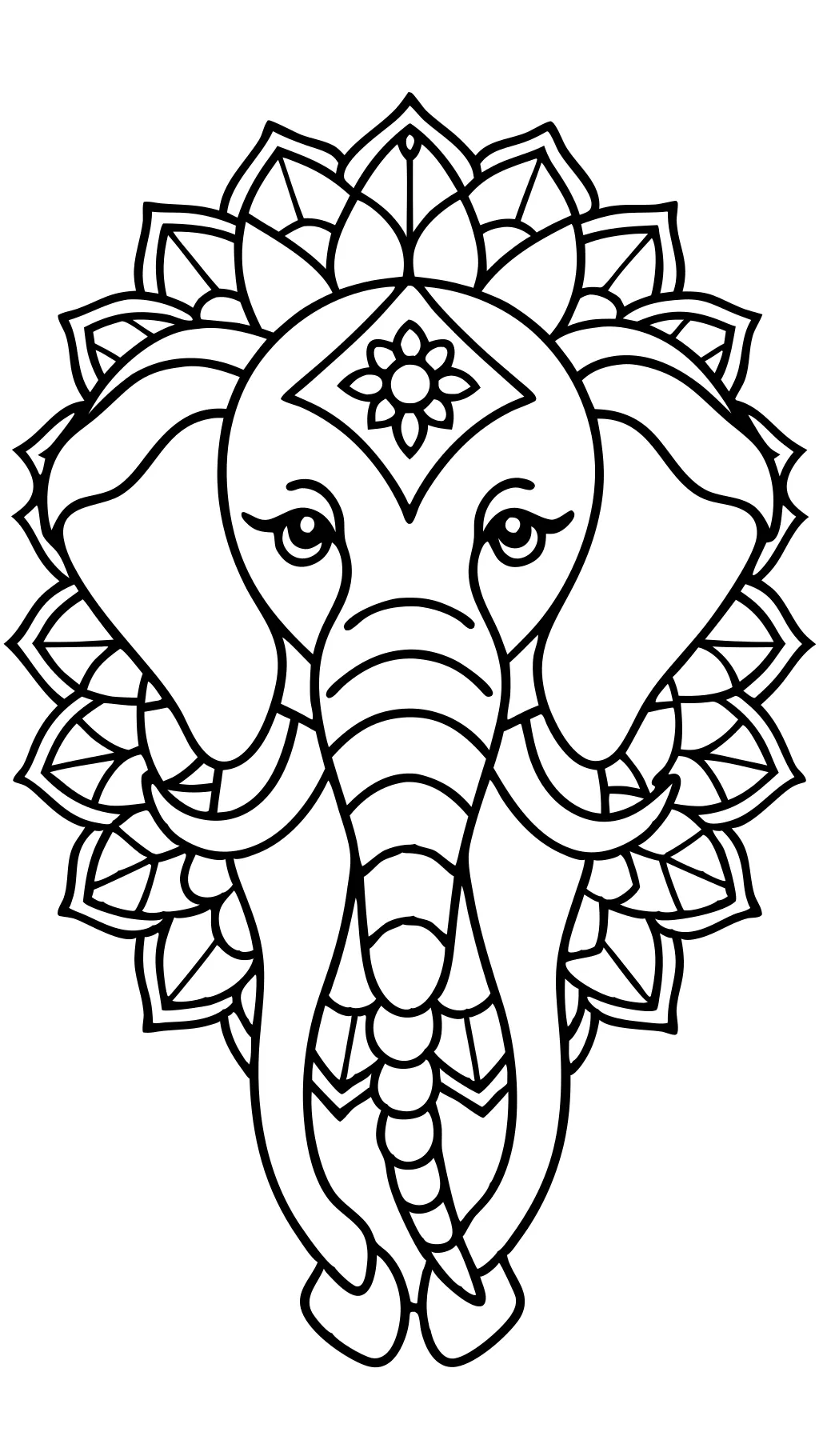 mandala coloring pages elephant